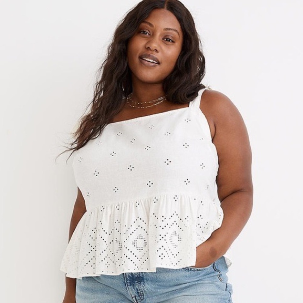NWT! madewell Arlo top in Geo eyelet - xxl